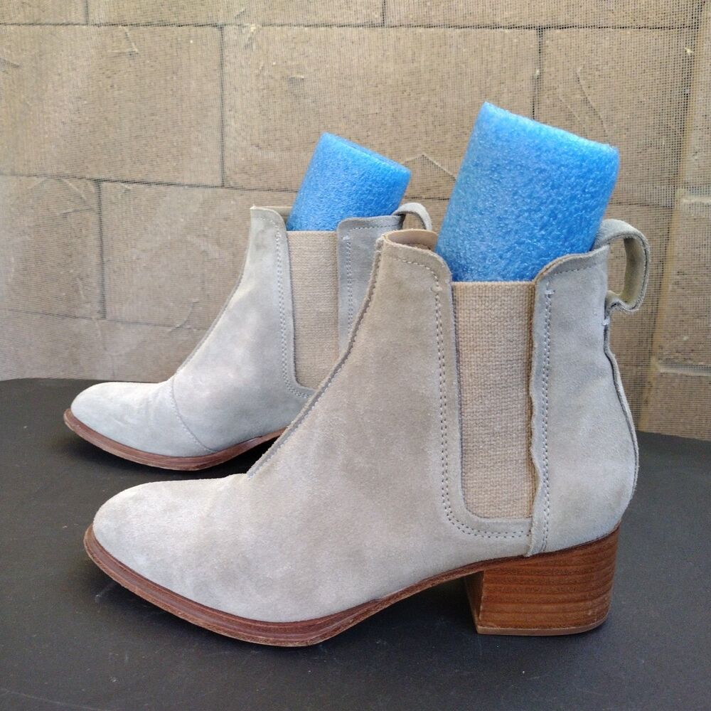 Rag & Bone Walker II Gray Suede Chelsea Ankle Boots Women's Size EU 37 US 7